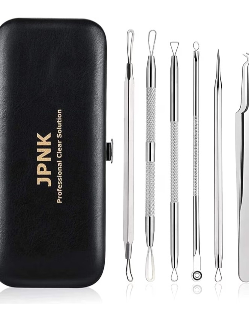 6 Pack Mdeical Stainless Steel Black Head Skincare Extractor Tool Kit